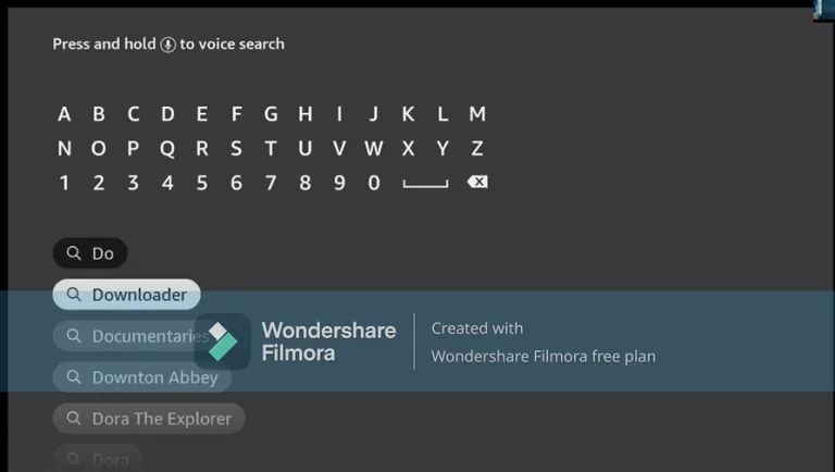 Firestick / Fire TV β Search for "Downloader"